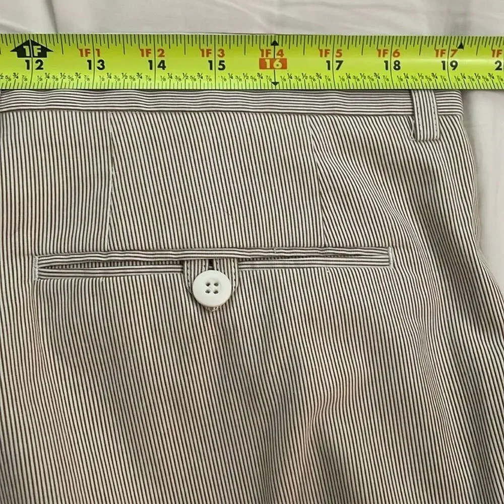 Alan Flusser Seersucker Suit Mens XL Blazer 40x30 Pants Gray Striped Cotton